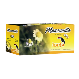 Té de manzanilla en saquitos "Tucangua" Alimentos Coop  x 25 unidades