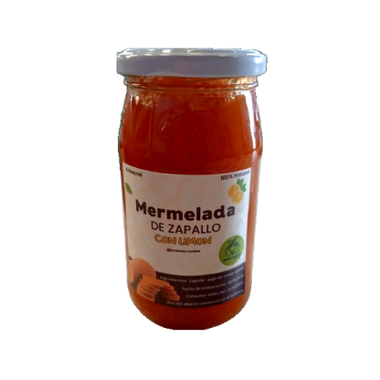 Mermelada de zapallo y limon "Jóvenes Rurales" x 360cc