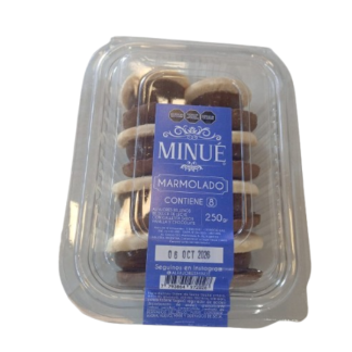 Alfajores marmolados "Minue" bandeja x 250gr aprox