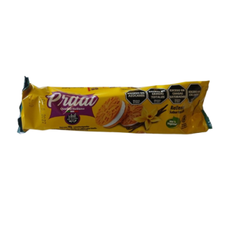 Galletitas rellenas de vainilla con vainilla "Praat" x 90 gr