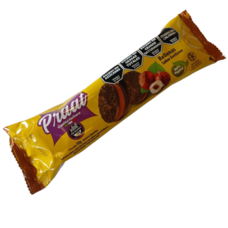 Galletitas rellenas de chocolate con avellanas "Praat" x 90 gr