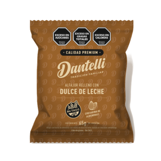 Alfajor "Dantelli" premium con harina de almendras