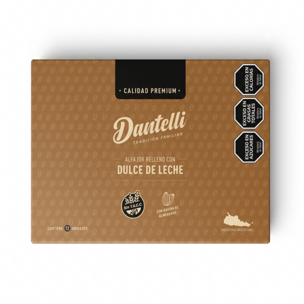 Caja Alfajor "Dantelli" premium con harina de almendras